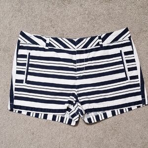 STYLUS Navy and White Striped Women's Bermudas